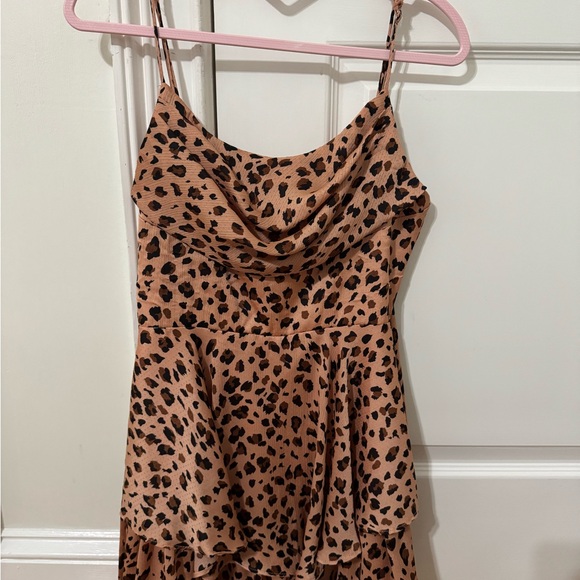 Hello Molly Leopard Print Ruffle Mini Dress - Picture 2 of 4